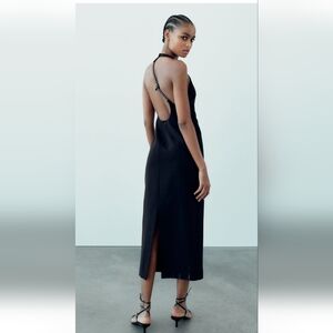 Zara Open Back Halter Dress